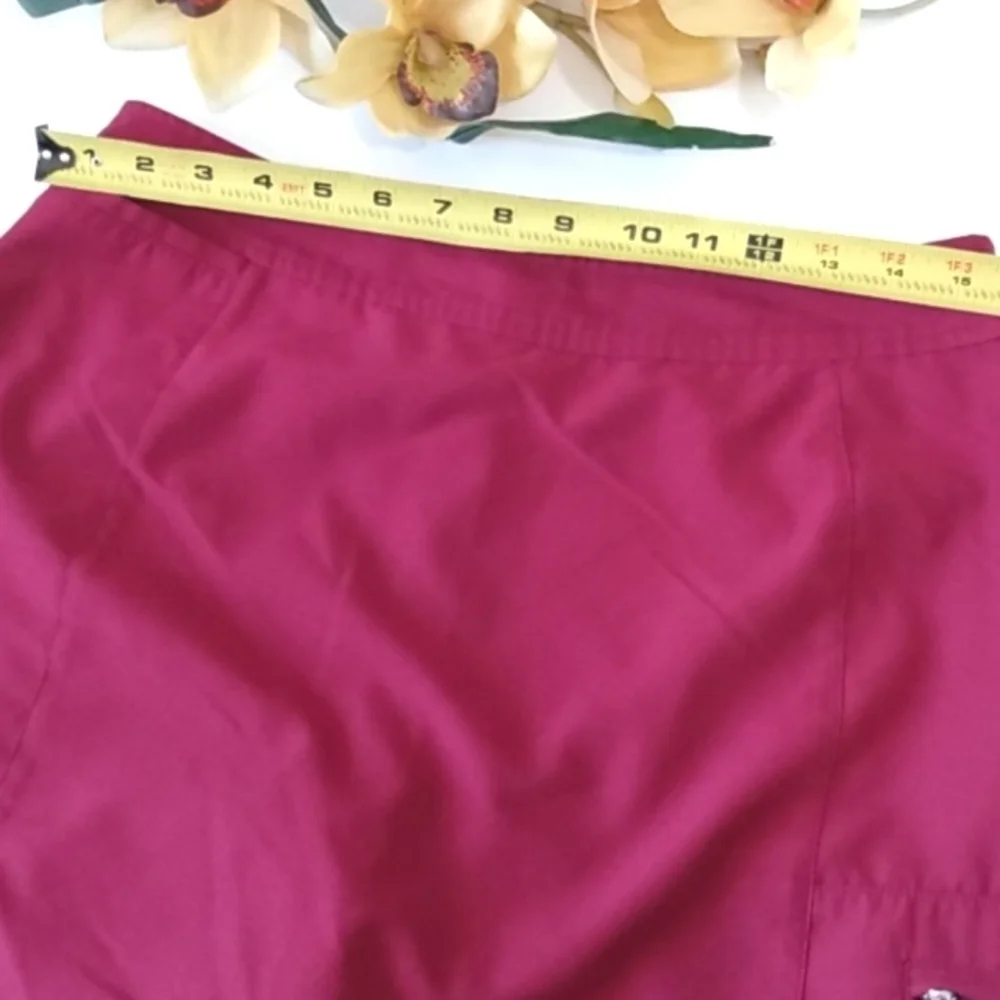 IZOD BURGUNDY SKORT SHORTS SKIRT SIZE 10 - Picture 9 of 11